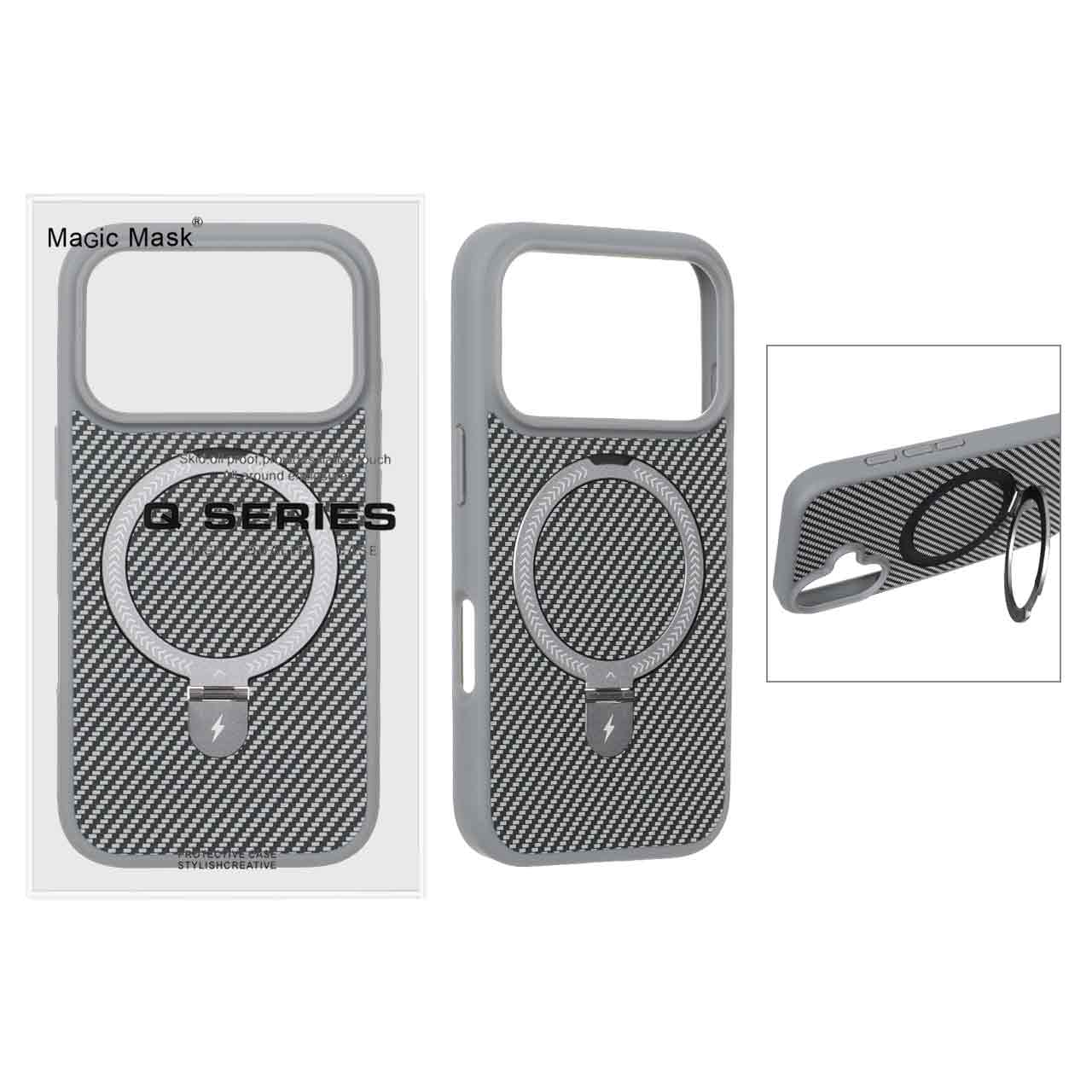 قاب اورجینال Magsafe لوپ استندشو Apple iPhone 17 Pro - خاکستری (پک دار) - MPS