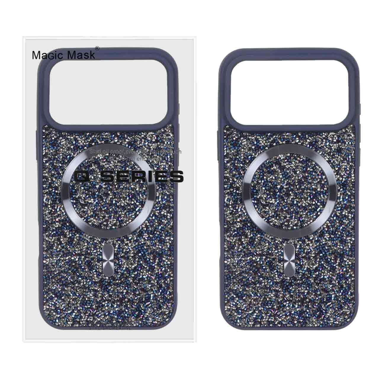 قاب اورجینال دیاموند Magsafe مدل Apple iPhone 17 Pro Max - سرمه ای (پک دار)