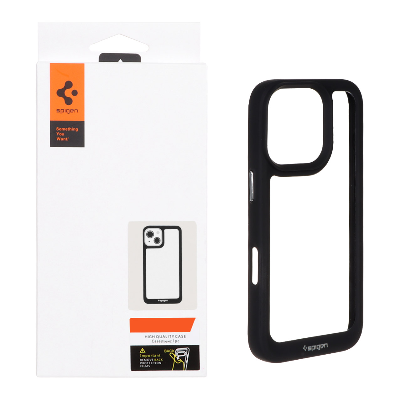 قاب اورجینال Spigen مدل Apple iPhone 16 Pro - شفاف مشکی