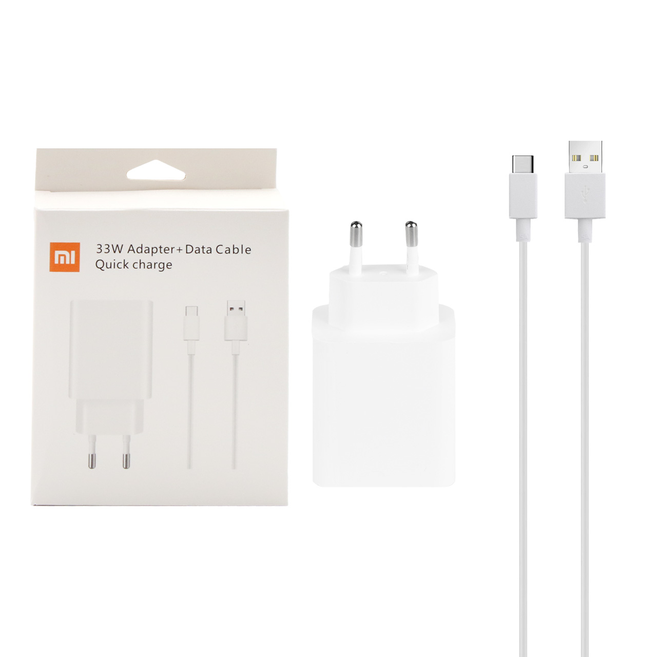 شارژر دیواری 33W فست تک پورت Xiaomi مدل MDY-11-EZ به همراه کابل شارژ Type-C - سفید (گارانتی پارتیان پایا) درجه یک