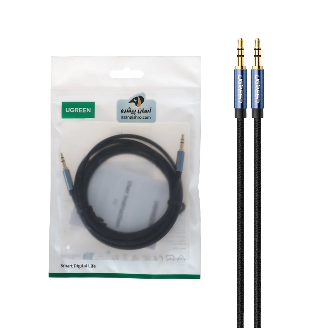 کابل یک و نیم متری UGREEN Aux مدل 10686 - مشکی(10686)
