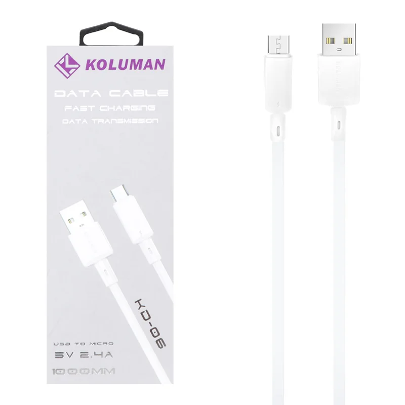کابل شارژ فست اندروید Koluman مدل KD-06 - سفید (گارانتی یکساله PMC)
