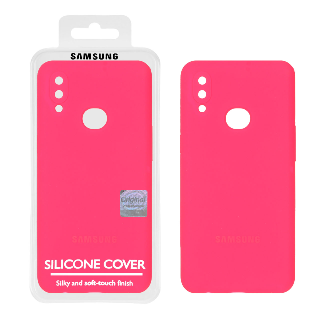 قاب سیلیکونی پاک کنی اورجینال Master Quality مدل Samsung Galaxy A10s - صورتی فانتزی (پک دار)