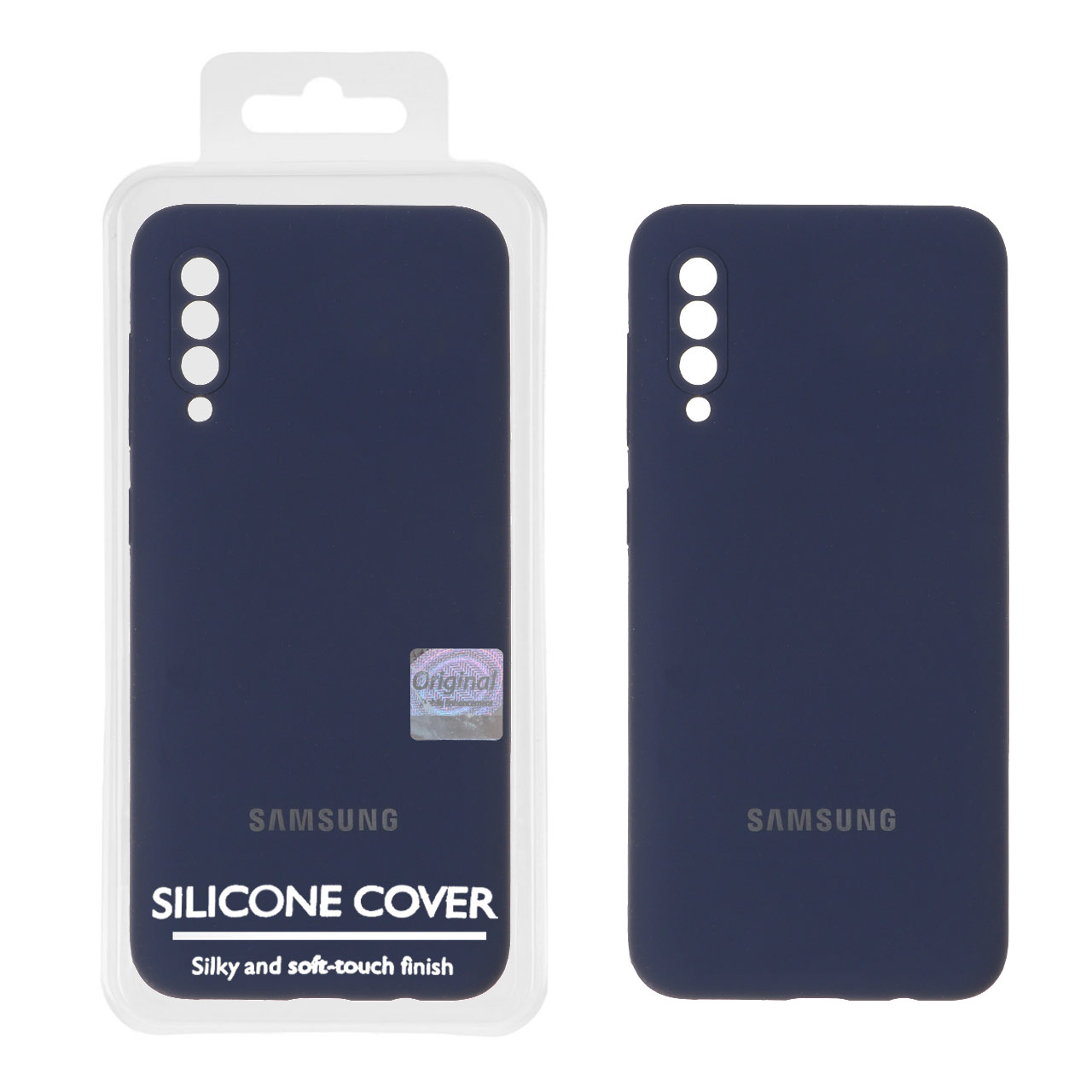 قاب سیلیکونی پاک کنی اورجینال Master Quality مدل Samsung Galaxy A50 / A50s / A30s - سرمه ای (پک دار)