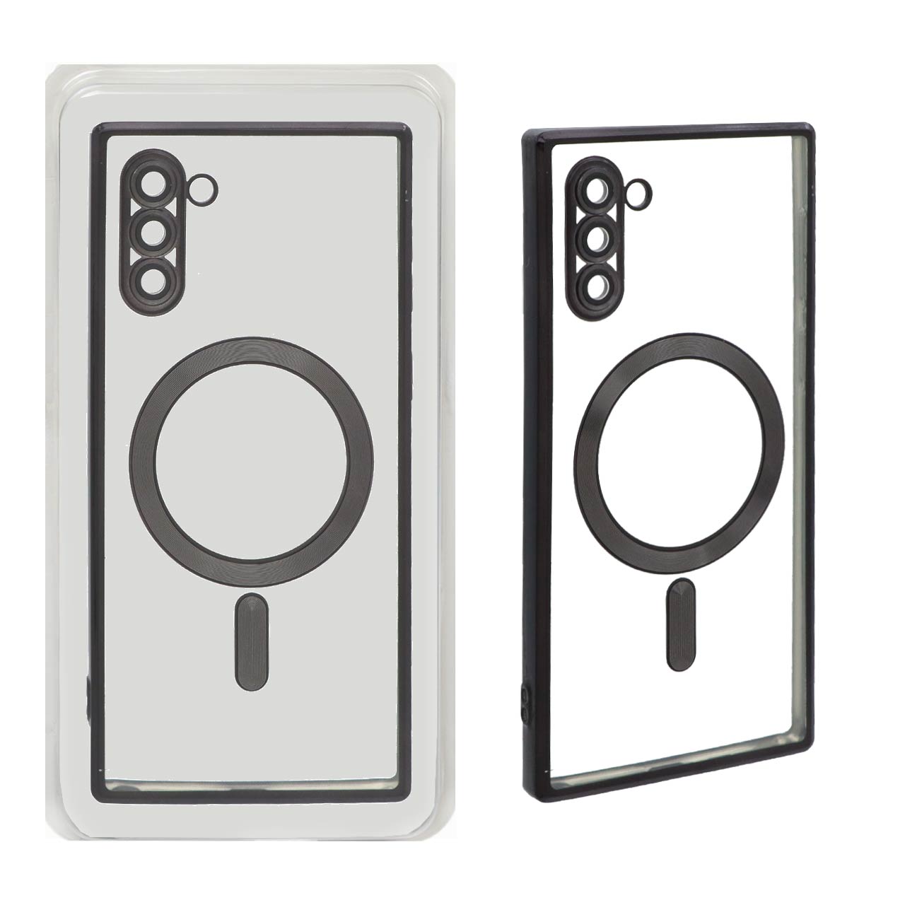 قاب اورجینال الکترواستاتیک Magsafe لنز گلس دار Samsung Galaxy Note 10  - مشکی (پک دار)