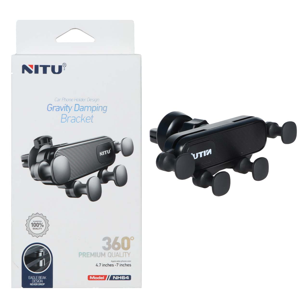 هولدر گوشی موبایل دریچه کولری Nitu مدل NH64 - مشکی