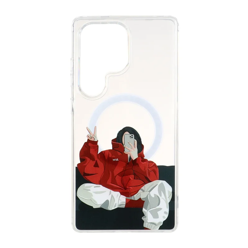 قاب دور ژله ای MagSafe مینیمال Samsung Galaxy S25 Ultra - طرح 450