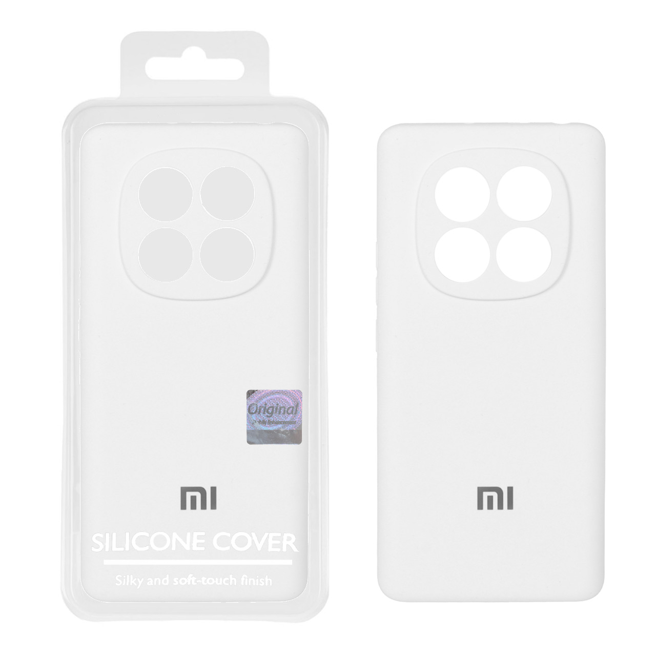 قاب سیلیکونی پاک کنی اورجینال Master Quality مدل Xiaomi Redmi Note 14 Pro 4G - سفید (پک دار)