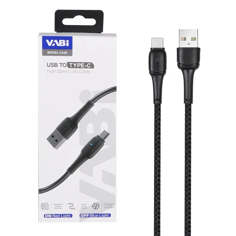 کابل شارژ فست VABI Type-C مدل CA40 - مشکی