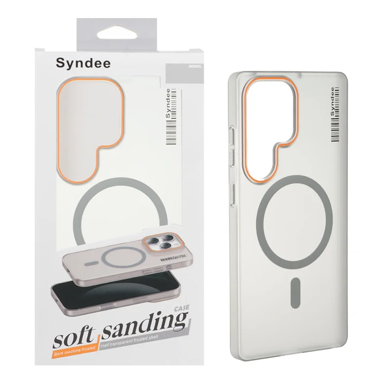 قاب اورجینال Syndee پشت مات MagSafe مدل Samsung Galaxy S25 Ultra - خاکستری (پک دار )