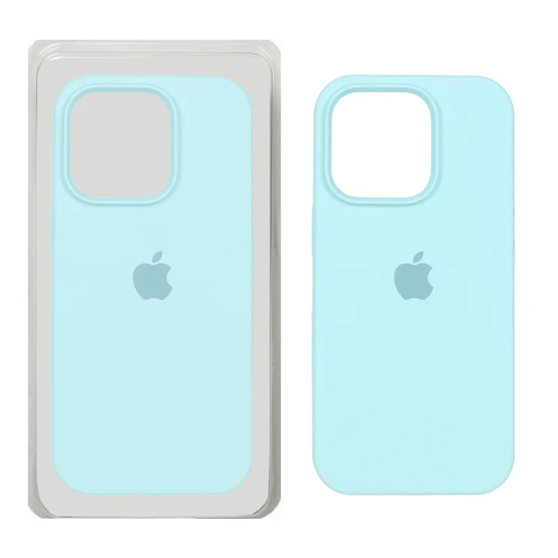 قاب سیلیکونی پاک کنی اورجینال Apple iPhone 16 Pro - سبز آبی روشن (پک اصلی)