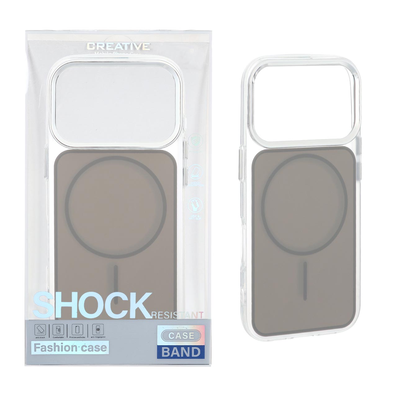 قاب اورجینال Unique Case مات رنگی MagSafe لنز کروم Apple iPhone 17 Pro - طوسی (پک دار)