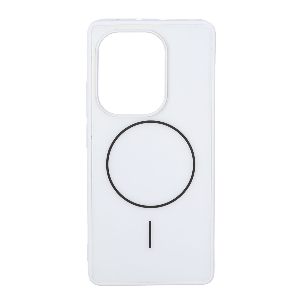 قاب M Pro پشت براق طرح مگ سیف Xiaomi Redmi Note 14S / Note 13 Pro 4G / Poco M6 Pro 4G - سفید