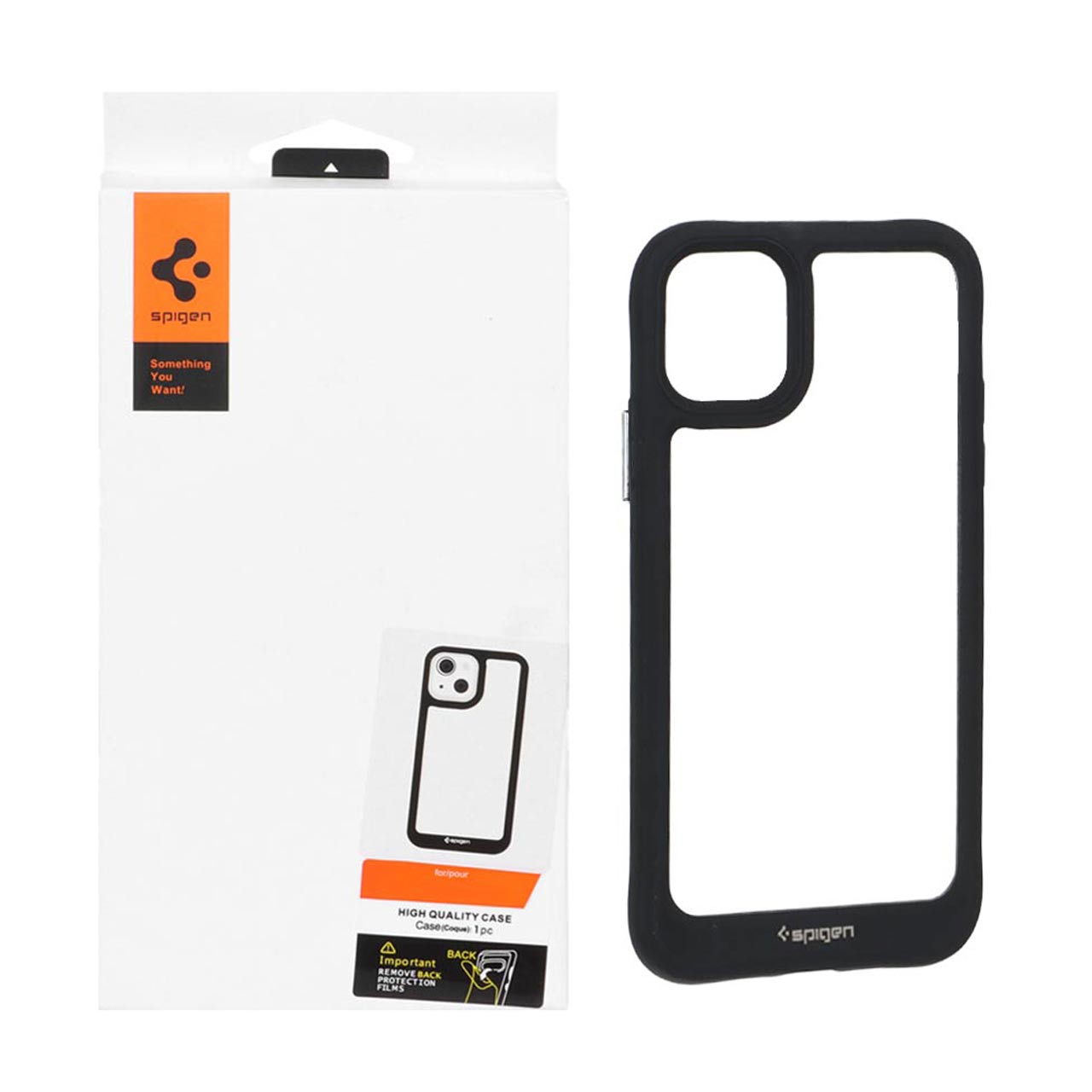 قاب اورجینال Spigen مدل Apple iPhone 11 - شفاف مشکی