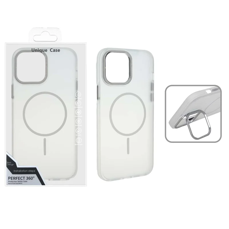 قاب Bracket Lens مات MagSafe لنز استندشو Apple iPhone 12 Pro Max - سفید (پک دار)