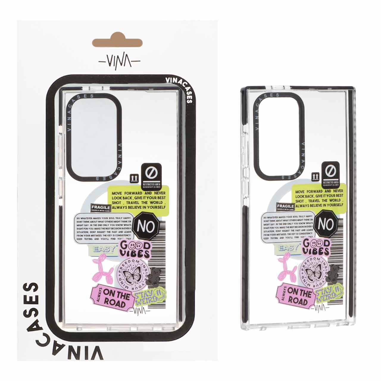قاب اورجینال Vina شفاف Magsafe طرح دار Samsung Galaxy S24 Ultra - کد 272 (پک دار)