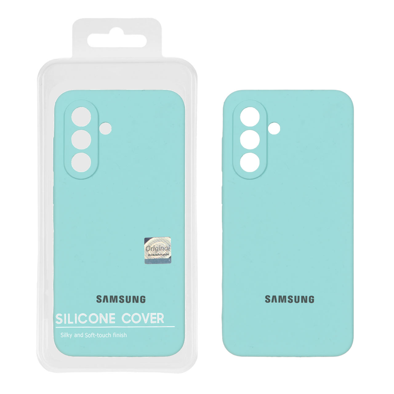 قاب سیلیکونی پاک کنی اورجینال Master Quality مدل Samsung Galaxy A56 / A36 - سبز آبی (پک دار)