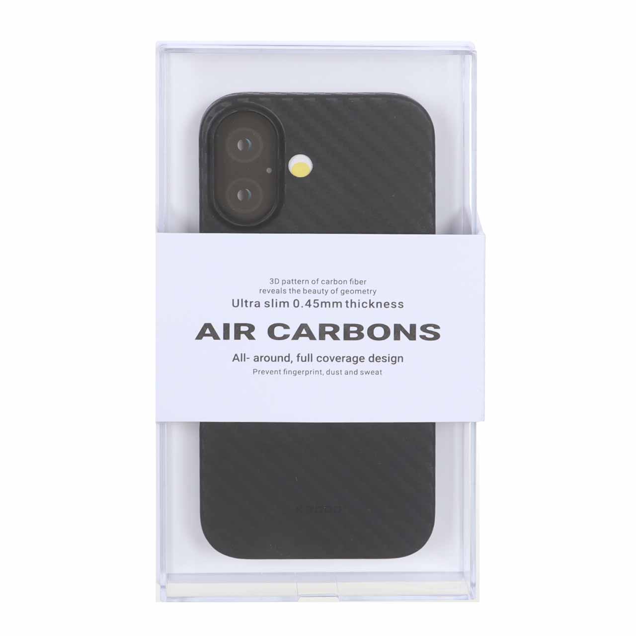 قاب محافظ لنزدار Original KZDoo Air Carbon مدل Apple iPhone 17 - مشکی ( پک دار) - NTC