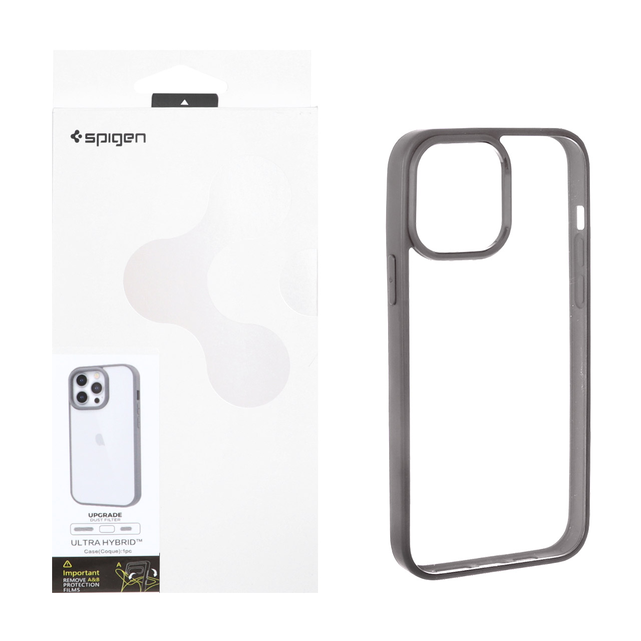 قاب اورجینال Spigen با توری اسپیکر فلزی Apple iPhone 14 Pro Max - طوسی (پک دار)