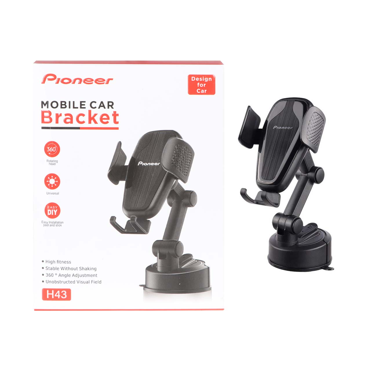 هولدر گوشی موبایل پایه دار Pioneer مدل H43 - مشکی - RYL