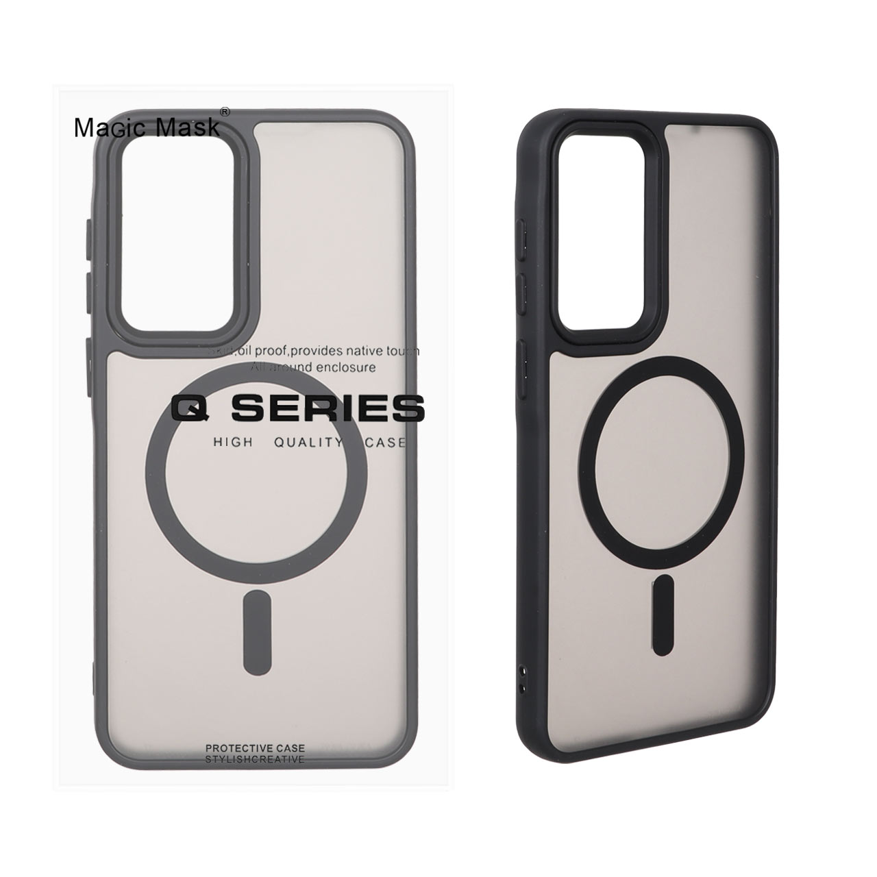 قاب اورجینال Magic Mask مات Magsafe بلک لنز Samsung Galaxy A56 / A36 - مشکی (پک دار)