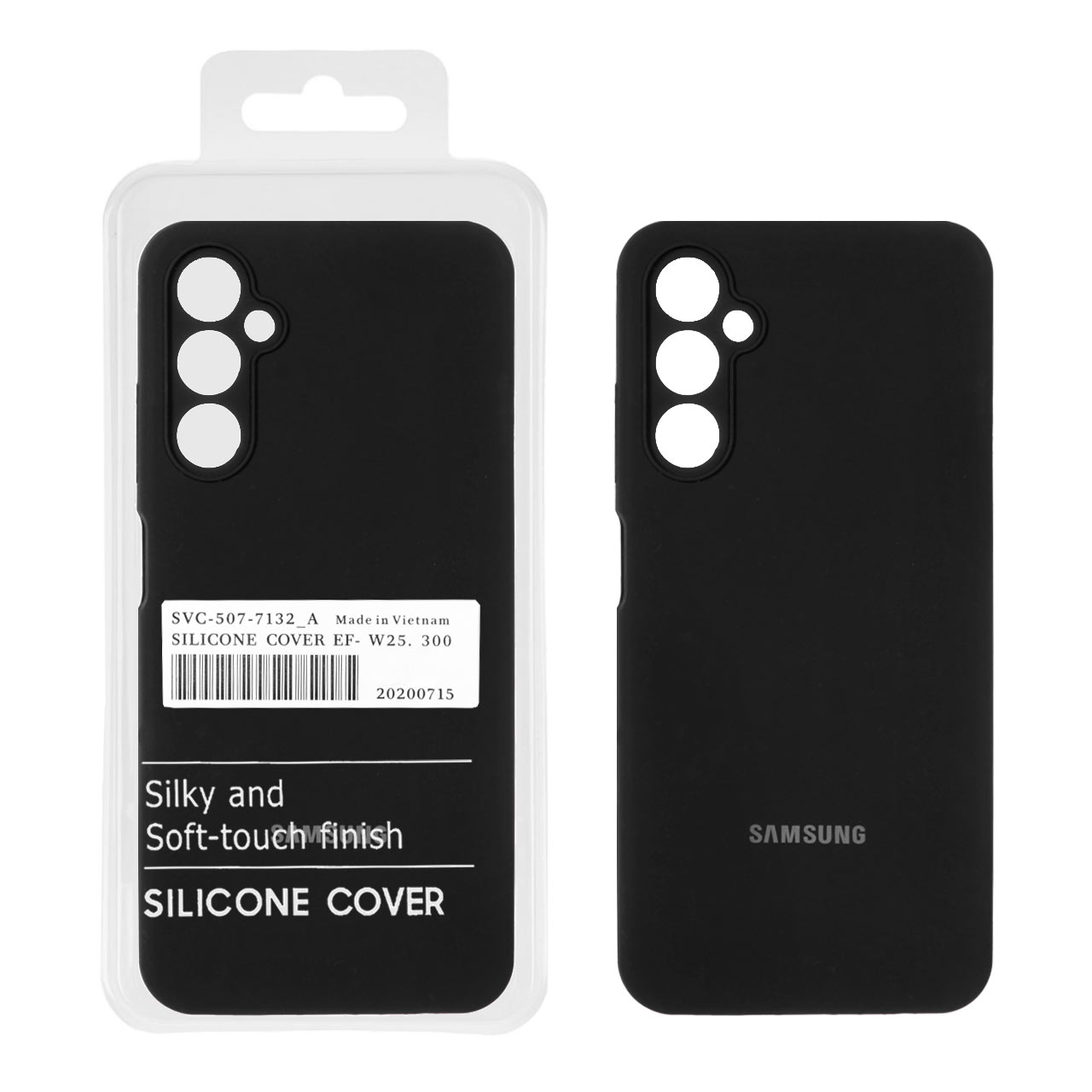 قاب سیلیکونی پاک کنی اورجینال درجه یک Samsung Galaxy A05s - مشکی (پک دار)