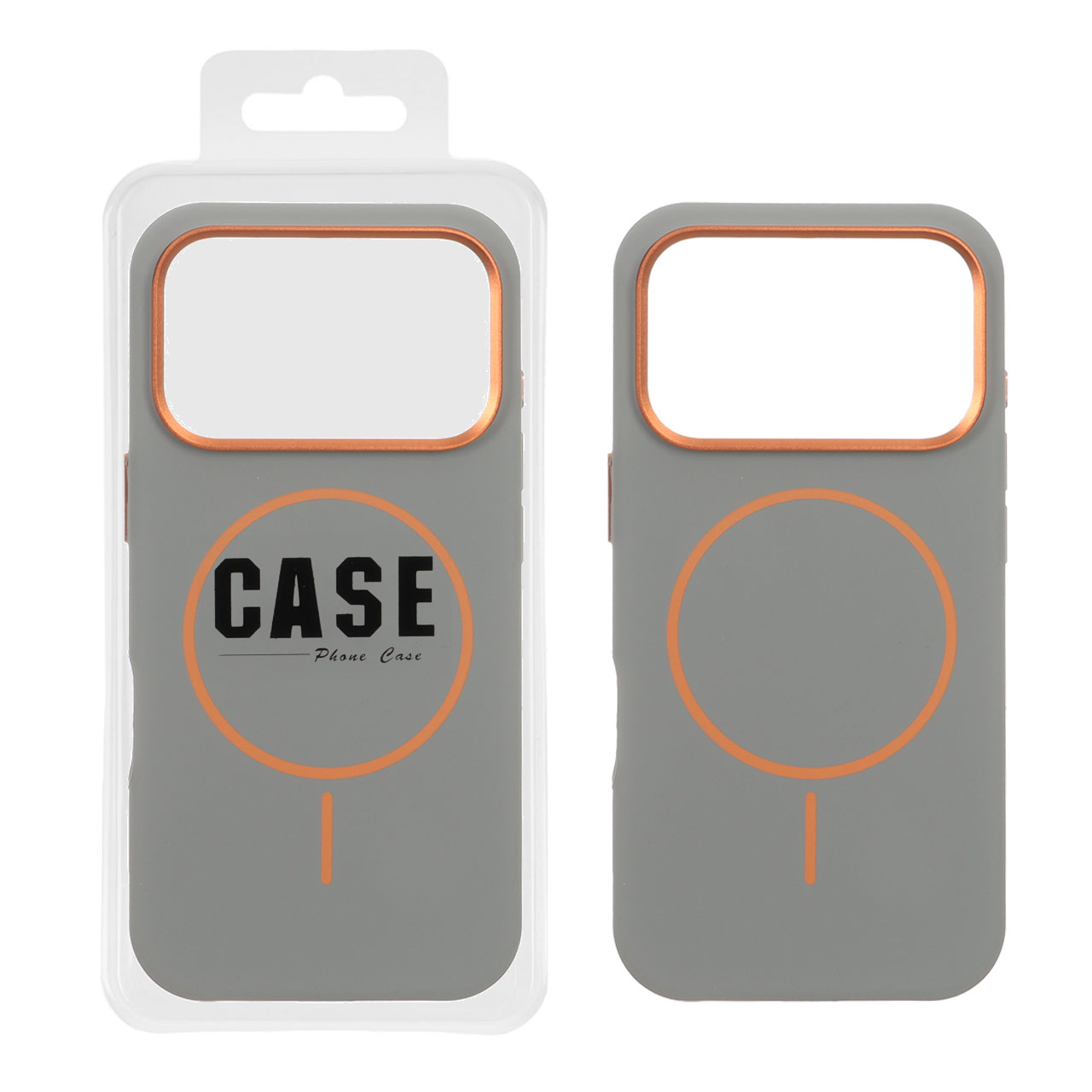 قاب سیلیکونی پاک کنی اورجینال درجه یک MagSafe لنز فلزی Apple iPhone 17 Pro - طوسی (پک دار) - MPS