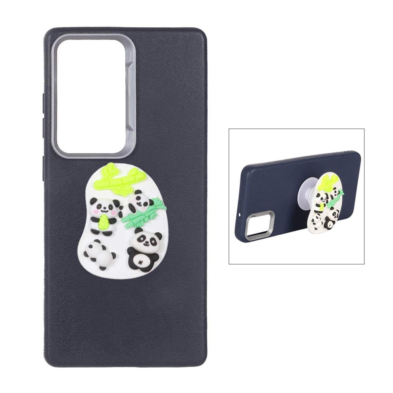 قاب Texture پاپ سوکت عروسکی Samsung Galaxy S25 Ultra - سرمه ای