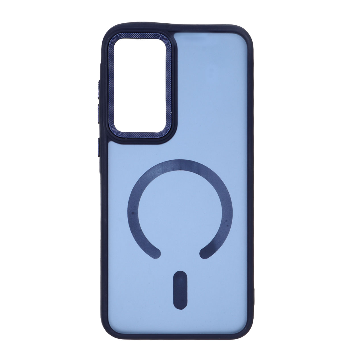 قاب مات لنز کربن طرح مگ سیف دور رنگی Samsung Galaxy A35 / A55 - سرمه ای