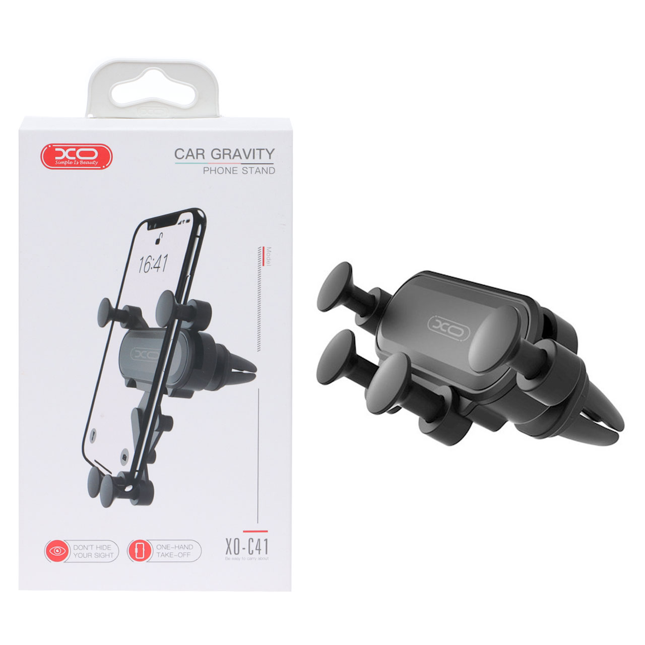 هولدر گوشی موبایل دریچه کولری XO مدل C41 - مشکی