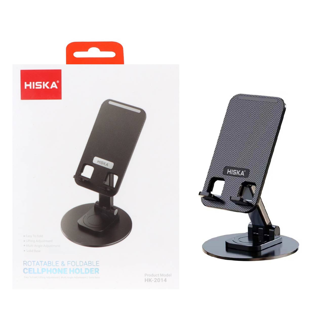 هولدر گوشی موبایل پایه دار HISKA مدل HK-2014 - مشکی
