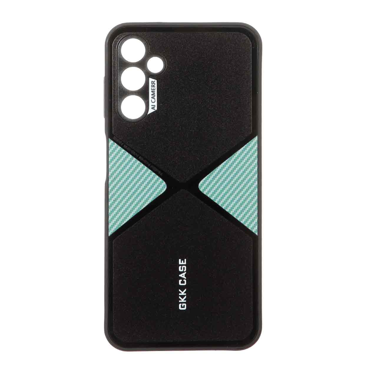 قاب GKK دور براق طرح X محافظ لنزدار Samsung Galaxy A14 - سبز