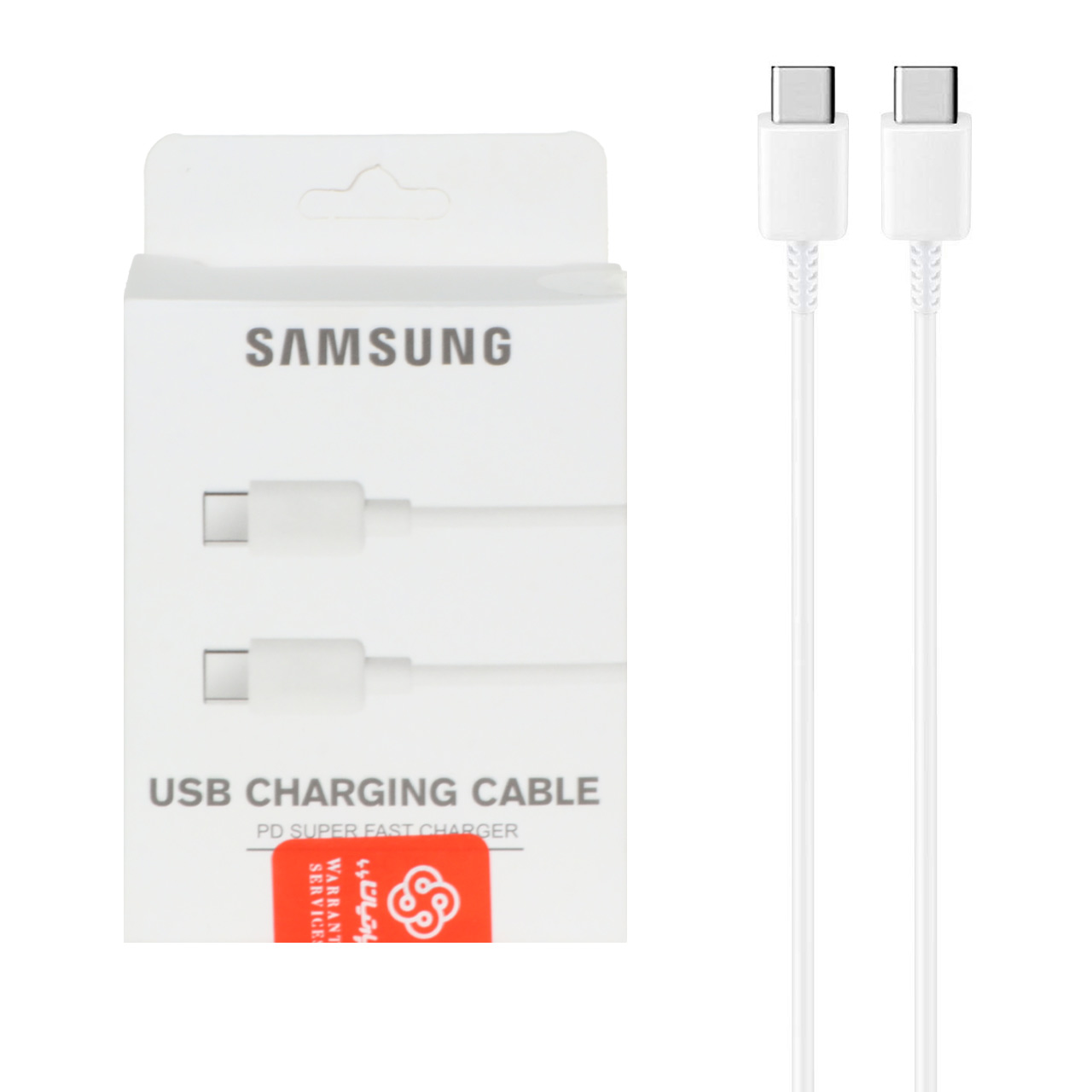 کابل شارژ سوپر فست و Samsung Type-C to Type-C PD مدل EP-DN975 - سفید (گارانتی پارتیان پایا) درجه یک