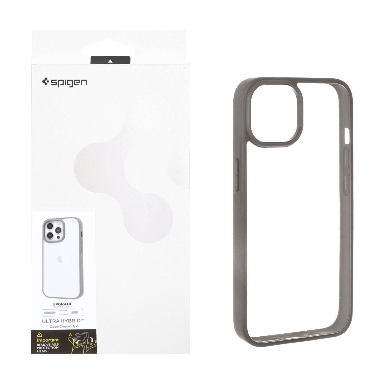 قاب اورجینال Spigen با توری اسپیکر فلزی Apple iPhone 13 / iPhone 14 - طوسی (پک دار)