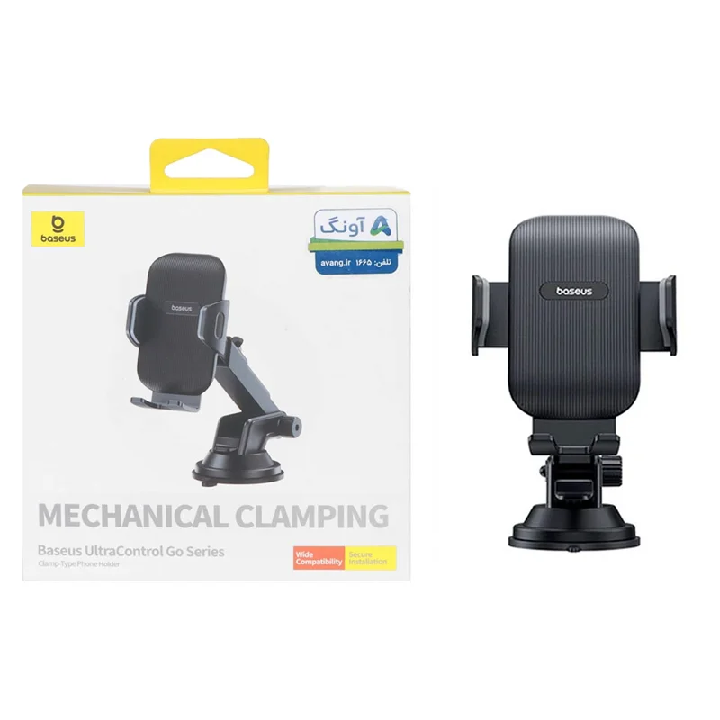 هولدر گوشی موبایل پایه دار Baseus مدل Mechanical Clamping BS-CM025 - مشکی (گارانتی آونگ)
