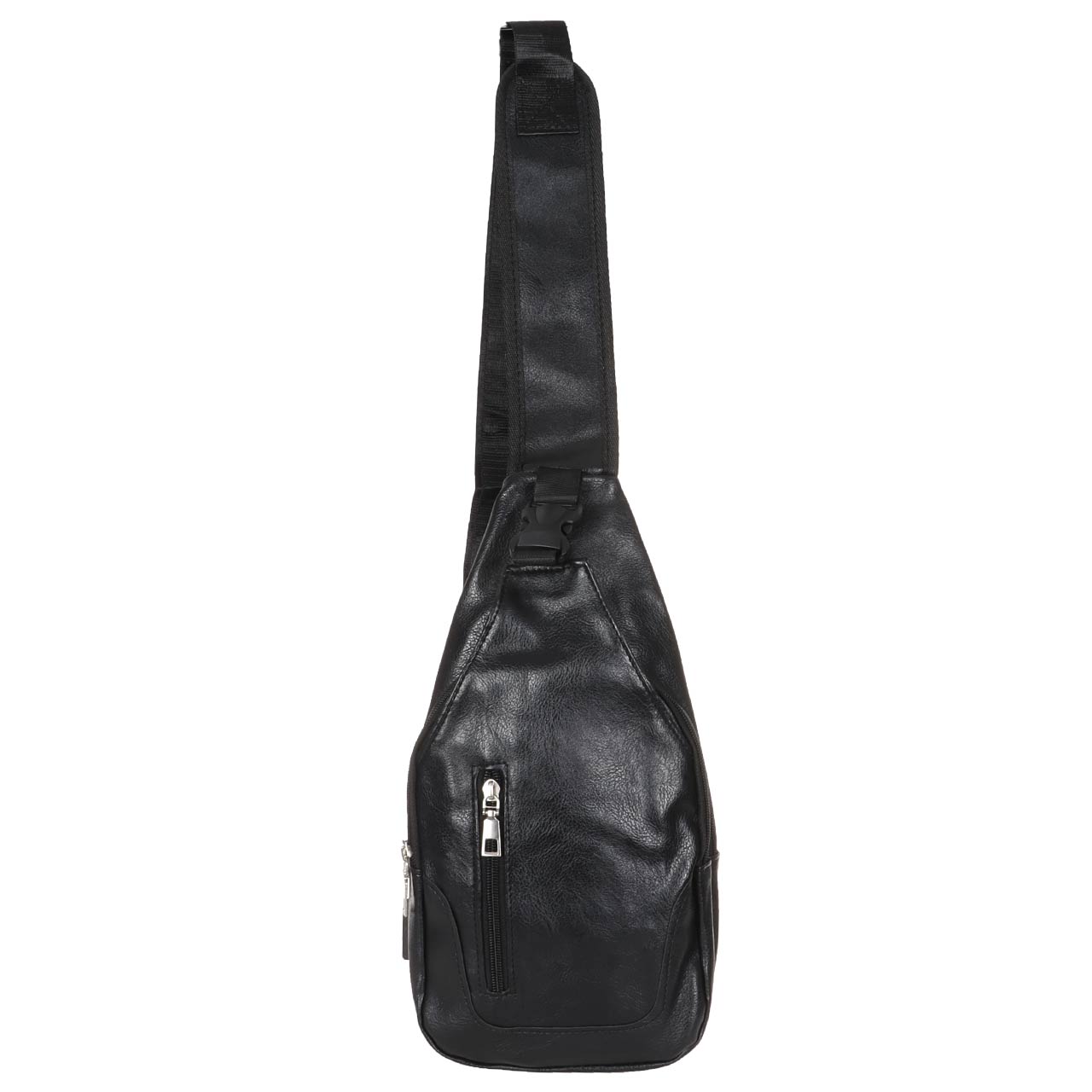 کیف تک بند مدل Body Bag چرمی - مشکی - کد1