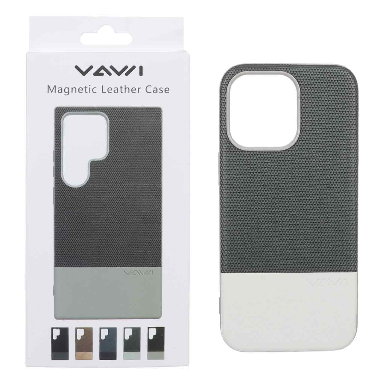 قاب Vawi چرمی دو تکه MagSafe مدل Apple iPhone 13 Pro - کرم (پک دار)