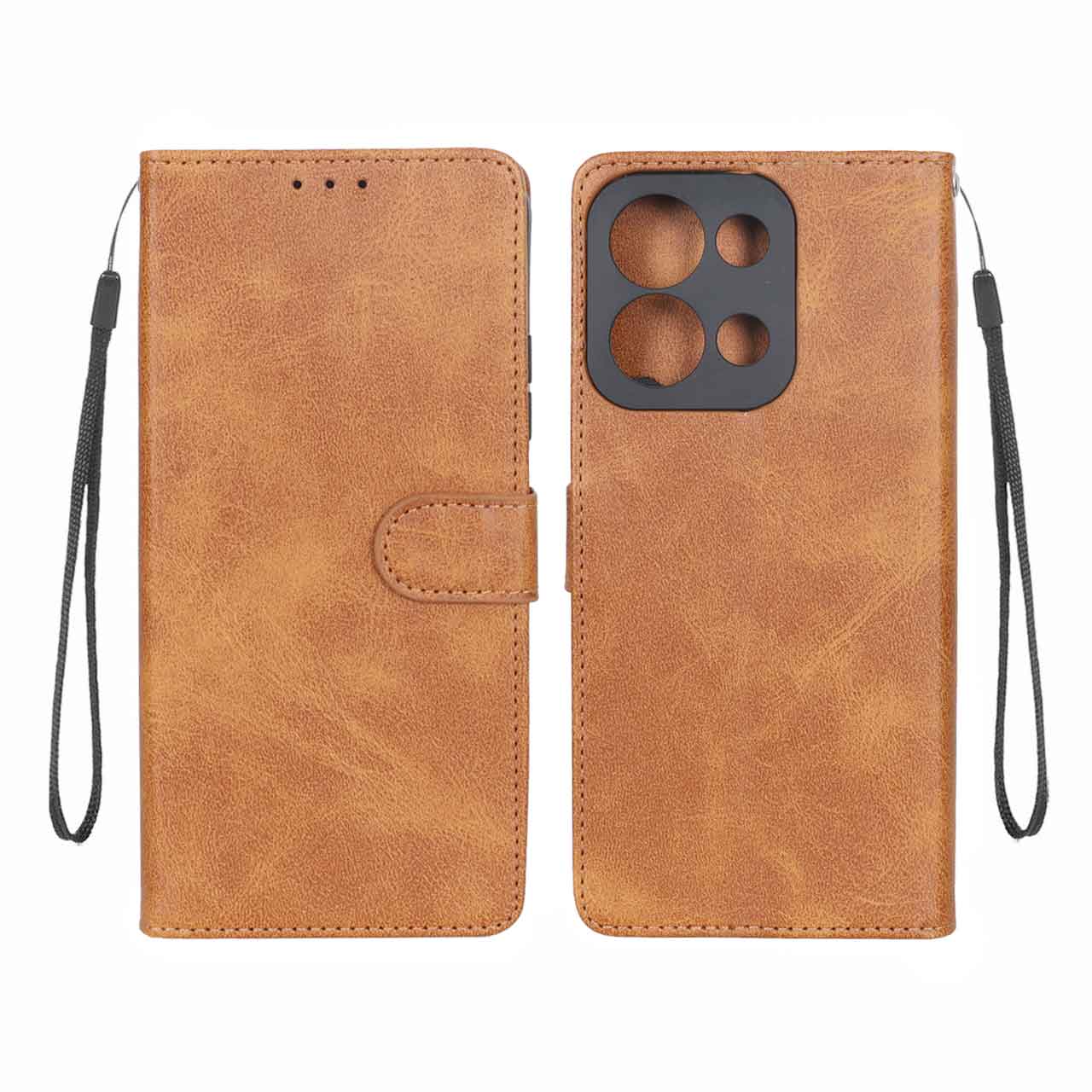 کیف موبایل مگنتی Xiaomi Redmi 15C / Poco C85 - عسلی