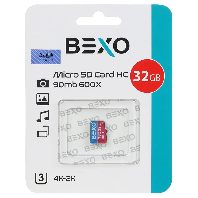 BEXO Extra 600X microSDHC UHS-I U3 Class10-90MB/s-32GB(گارانتی داده پردازی آواتک)