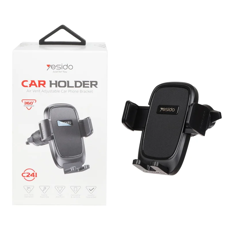 هولدر گوشی موبایل دریچه ای Yesido مدل C241 - مشکی