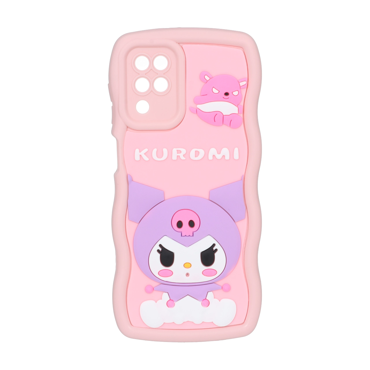 قاب کنگره ای عروسک برجسته محافظ لنزدار Samsung Galaxy A12 / M12 / F12 - طرح 212