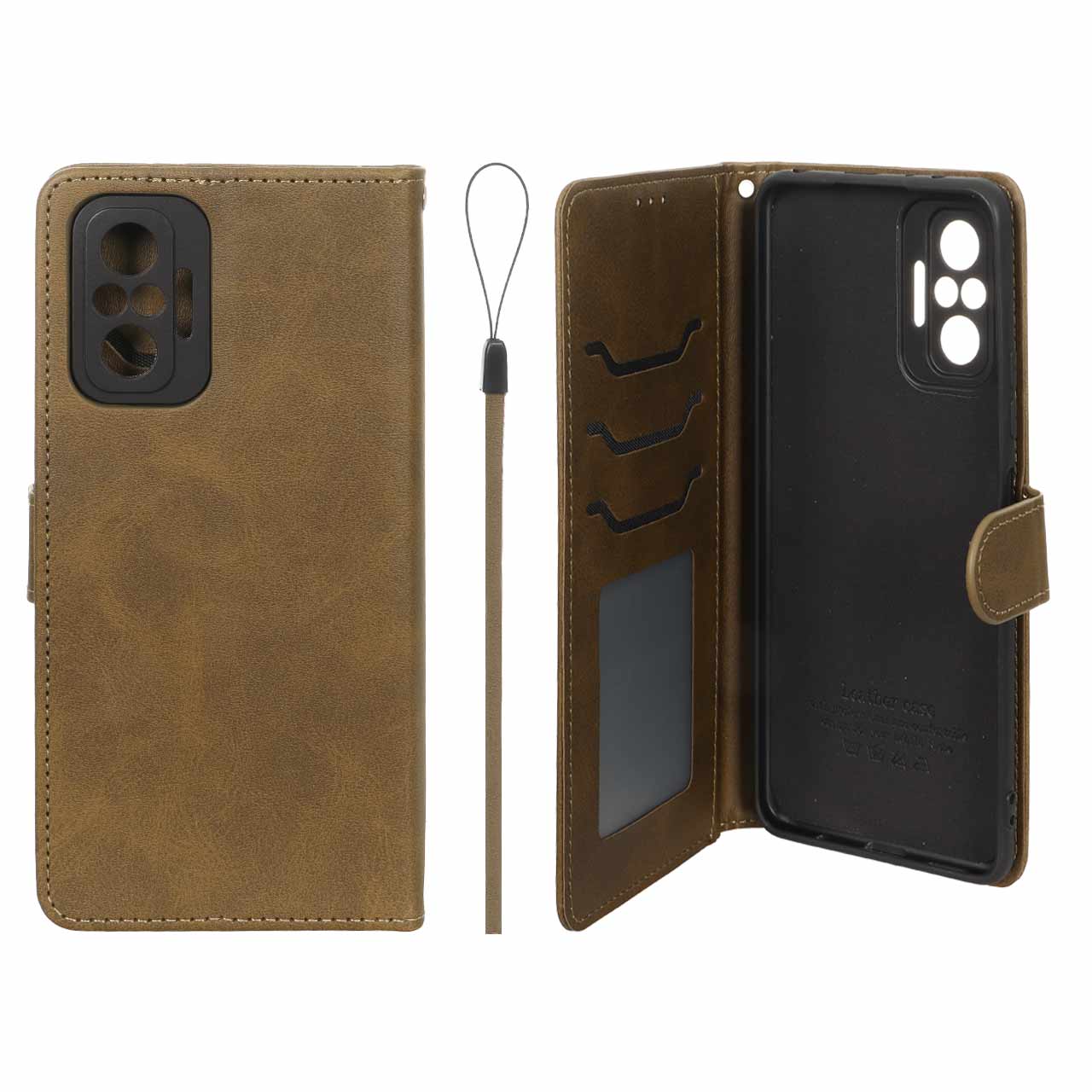 کیف موبایل مگنتی درجه یک داخل خز MNC Plus مدل Xiaomi Redmi Note 10 Pro 4G / Redmi Note 10 Pro Max - سبز زیتونی