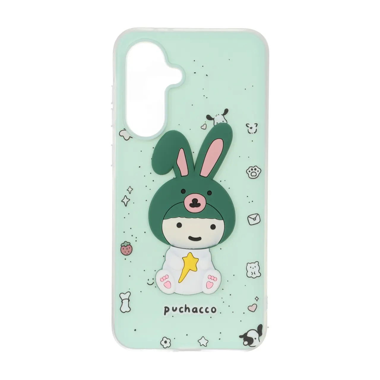 قاب دو لایه مات عروسک برجسته Samsung Galaxy A56 / A36 - سبز