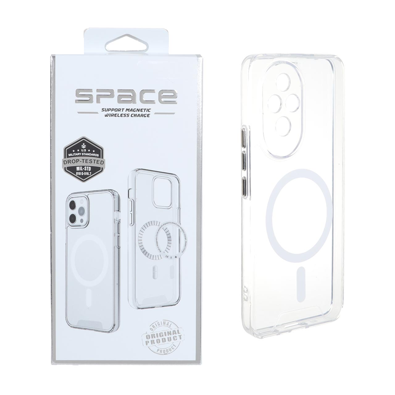 قاب اورجینال Space شفاف طرح مگ سیف Honor 200 (پک دار)