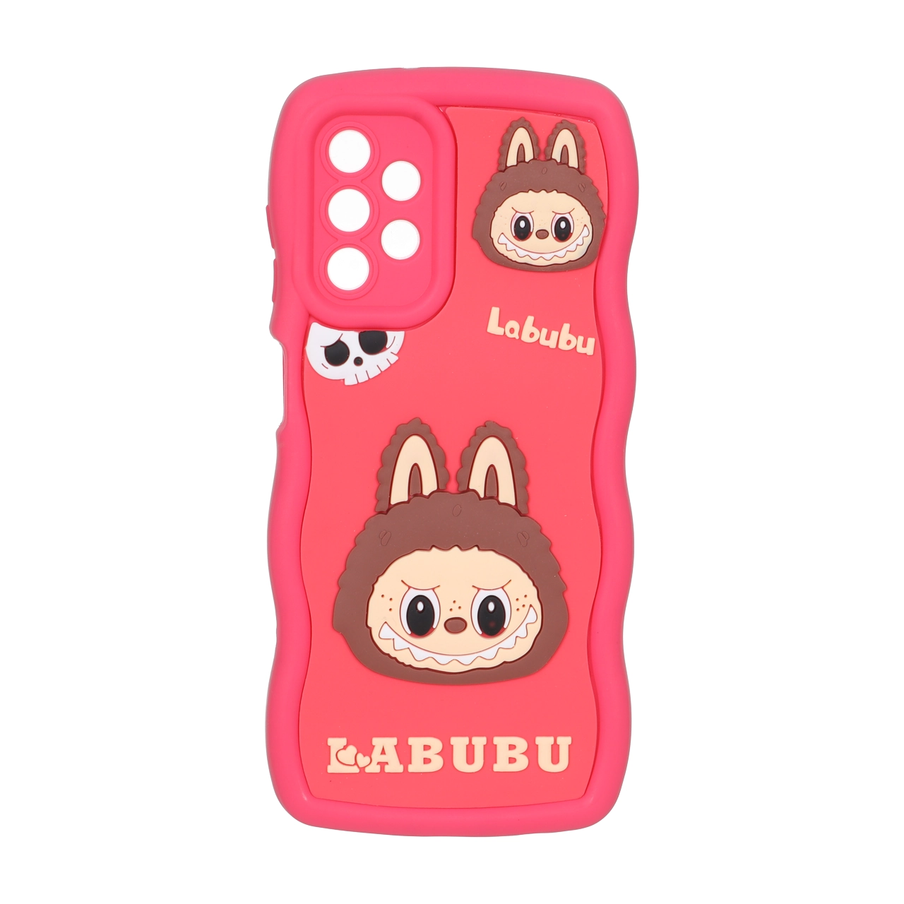 قاب کنگره ای عروسک برجسته محافظ لنزدار Samsung Galaxy A13 4G - طرح 95