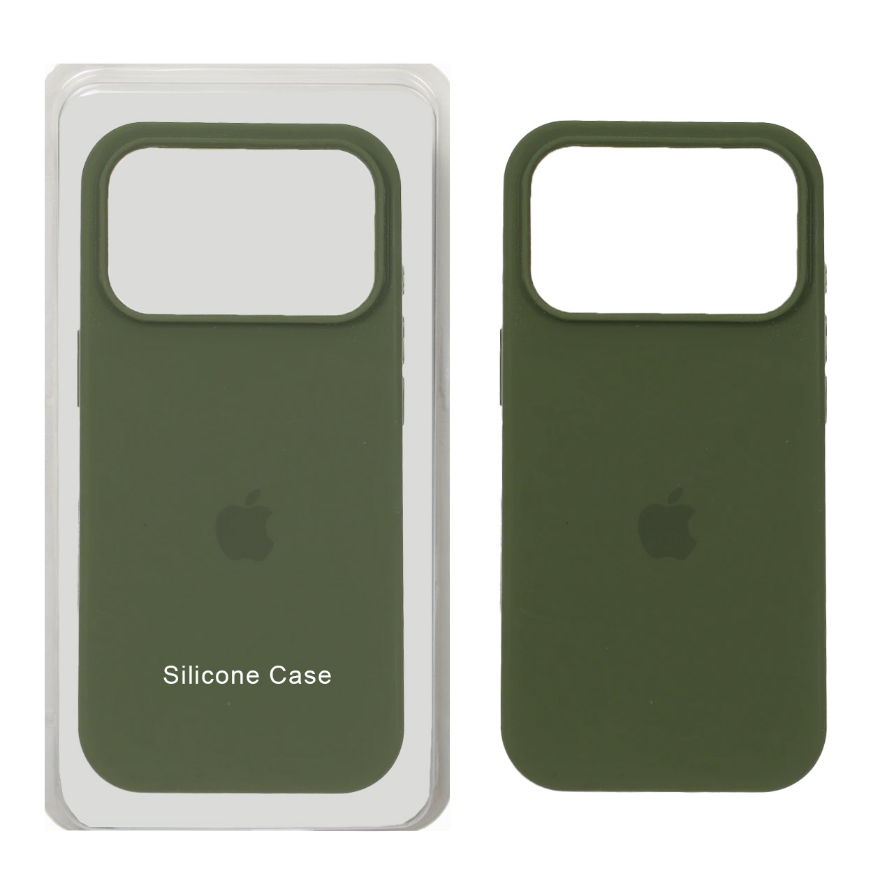 قاب سیلیکونی پاک کنی اورجینال Apple iPhone 17 Pro - سبز زیتونی (پک اصلی)