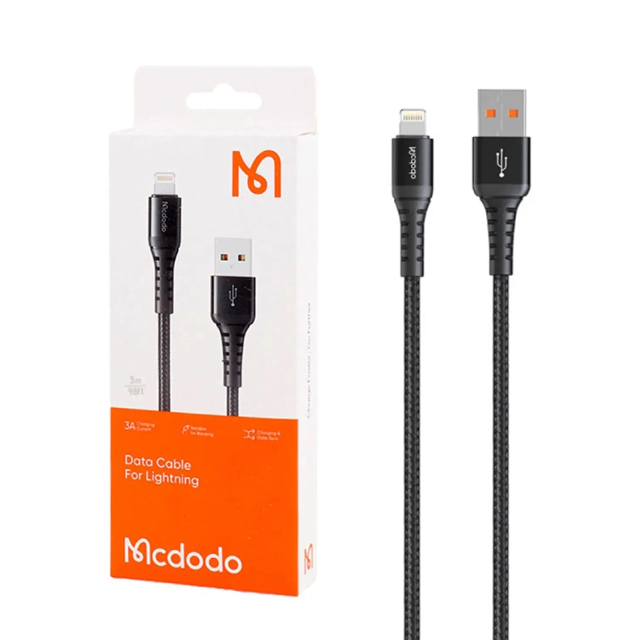کابل شارژ 3 متری فست آیفون Mcdodo مدل CA-2263 - مشکی (گارانتی متین)