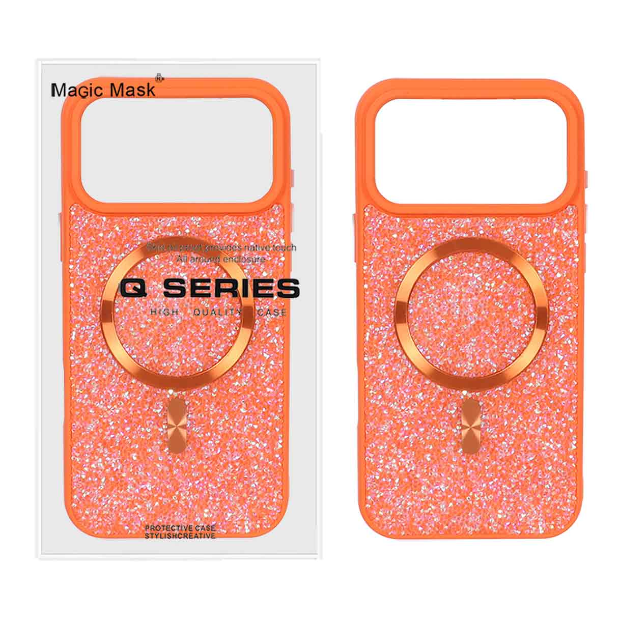قاب اورجینال دیاموند Magsafe مدل Apple iPhone 17 Pro - نارنجی (پک دار)