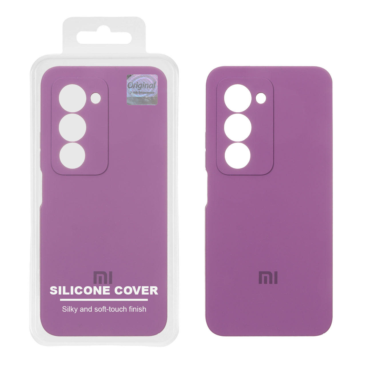 قاب سیلیکونی پاک کنی اورجینال Master Quality مدل Xiaomi Redmi 15 4G - ارغوانی (پک دار)