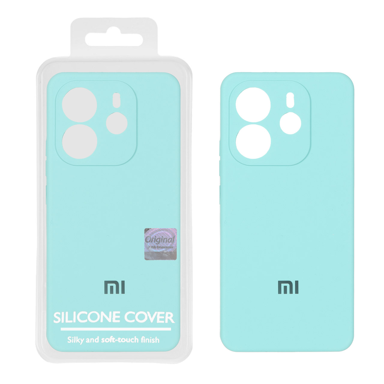 قاب سیلیکونی پاک کنی اورجینال Master Quality مدل Xiaomi Redmi Note 14 4G - سبز مغز پسته ای (پک دار)